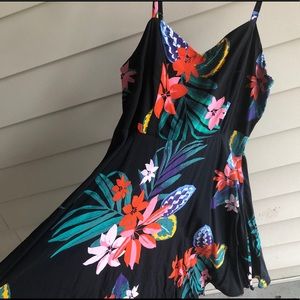 3/$10 Black Floral Old Navy Cami Dress Tropical